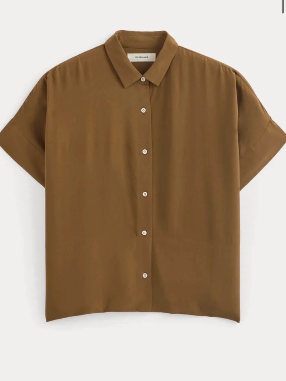 EVERLANE The Boxy Shirt in Washable Silk size 8